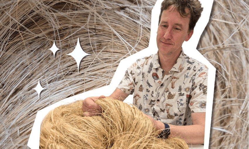 David Barker started looking at harakeke after a school event 
