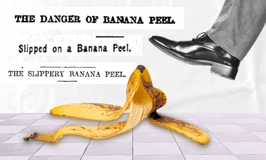 Slipping on a banana peel: hilarious stunt or mortal danger?  
