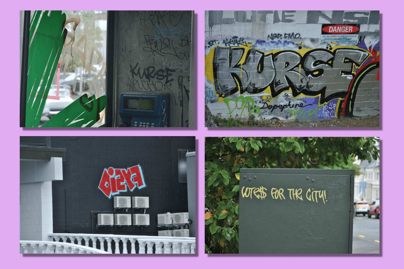 Graffiti by Kurse, Fysio and Votes for the City