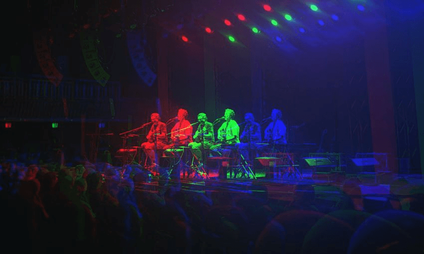 Flight of the Conchords onstage at Meow Nui. 
