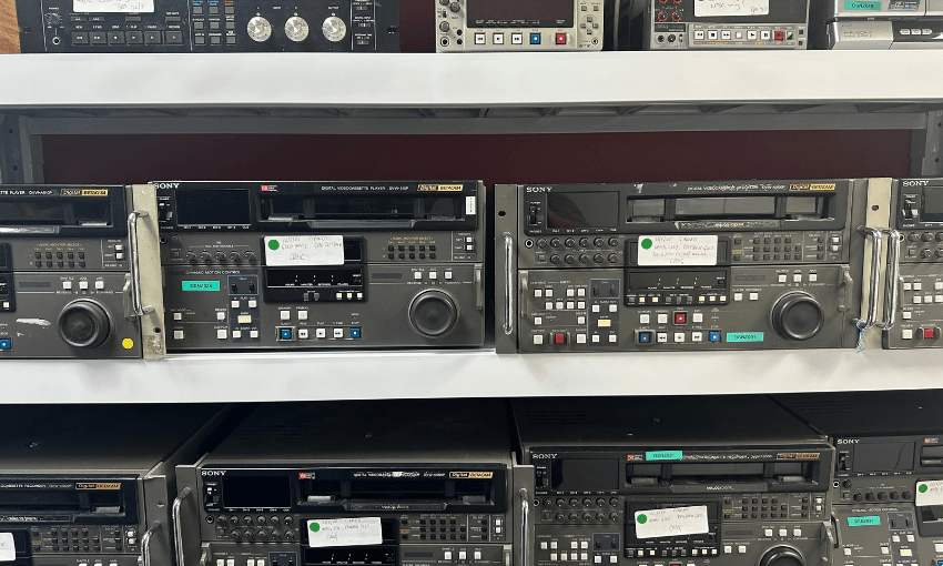 David Elder's ancient VHS machines