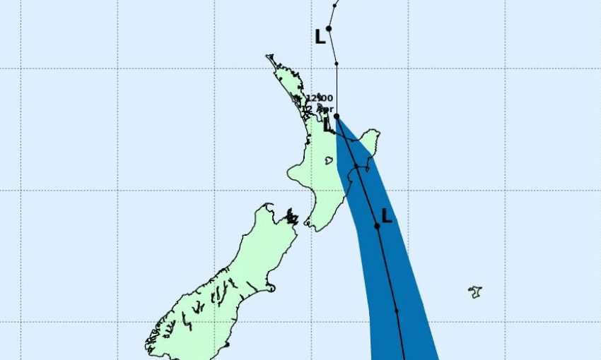 The latest track map of Cyclone Vaianu from Metservice  
