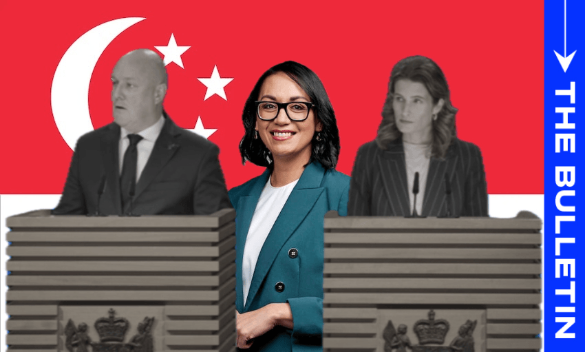 Luxon and Willis in Singapore – while one member of the pres