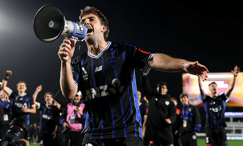 Gullermo May share his thoughts and feelings with The Port after Auckland FC’s win on penalties against Melbourne City at Go Media Stadium on May 2. Photo by Phil Walter/Getty Images