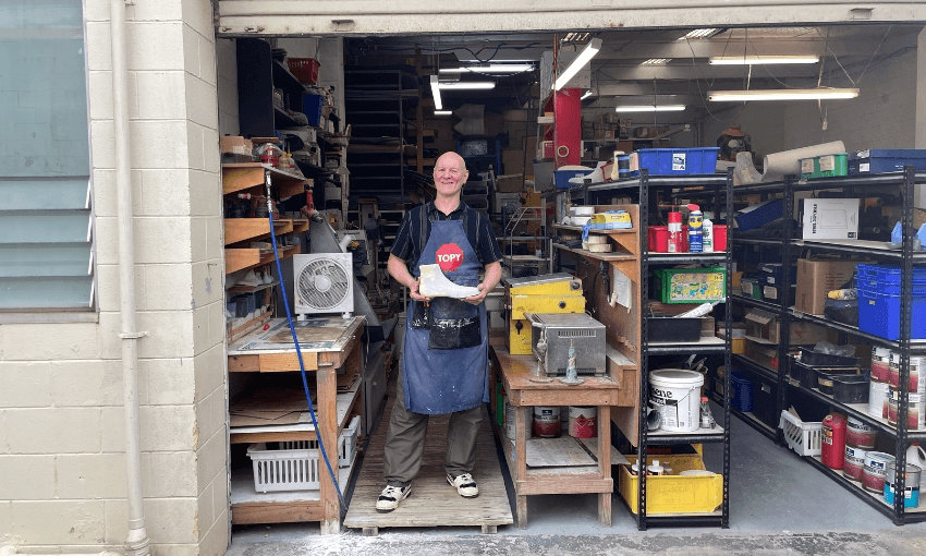 Eugene Gordon is among the handful of people still making shoes in New Zealand. 
