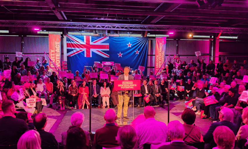 David Seymour at the Act Party campaign launch. Photo: Joel MacManus 

