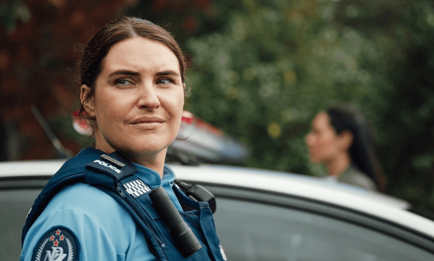 Morgana O’Reilly as Constable Deb Brighton in Bust Up (Photo: Julie Zhu / Neon) 
