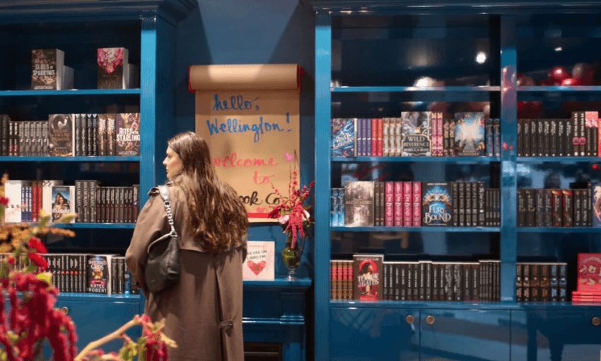 The interior of XO Book CO, a romance bookstore that just opened on Willis St in Wellington. (Photo: Bayleigh Gibson) 
