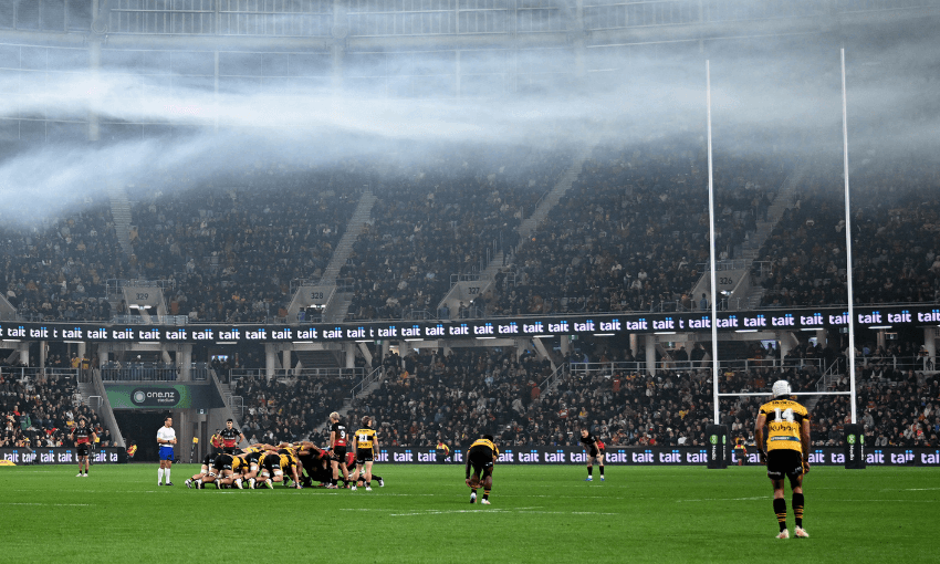 A low cloud of pessimism (smoke from fireworks let off in a covered stadium) lingers over Super Rugby Pacific (Photo: Joe Allison/Getty Images) 
