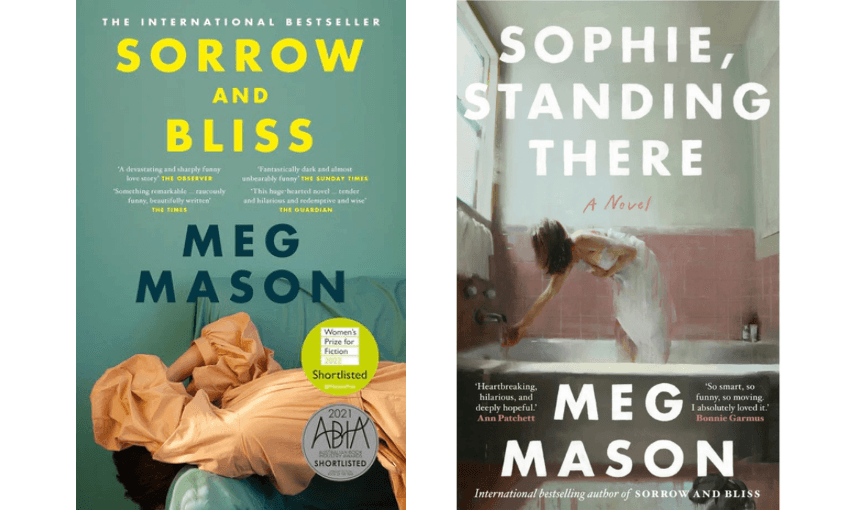 Two book covers side by side: they’re both by Meg Mason.