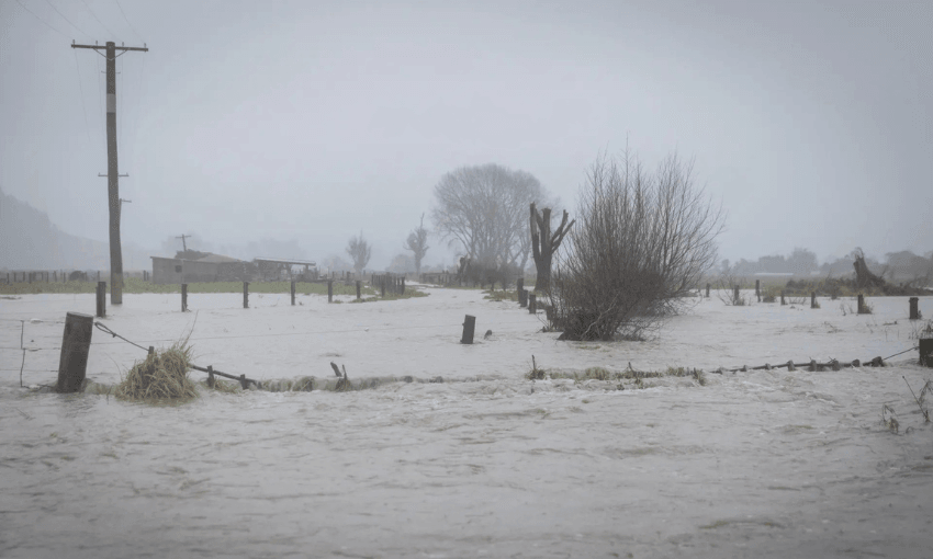 A month’s rain in a day for Kaikōura (Photo: Nathan Mckinnon / RNZ)