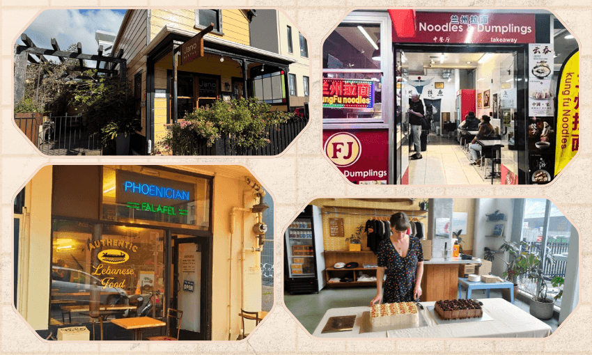 Clockwise from top left: Jano Bistro, FJ Noodles and Dumplings, baker Lydia Wisheart, Phoenician Falafel.