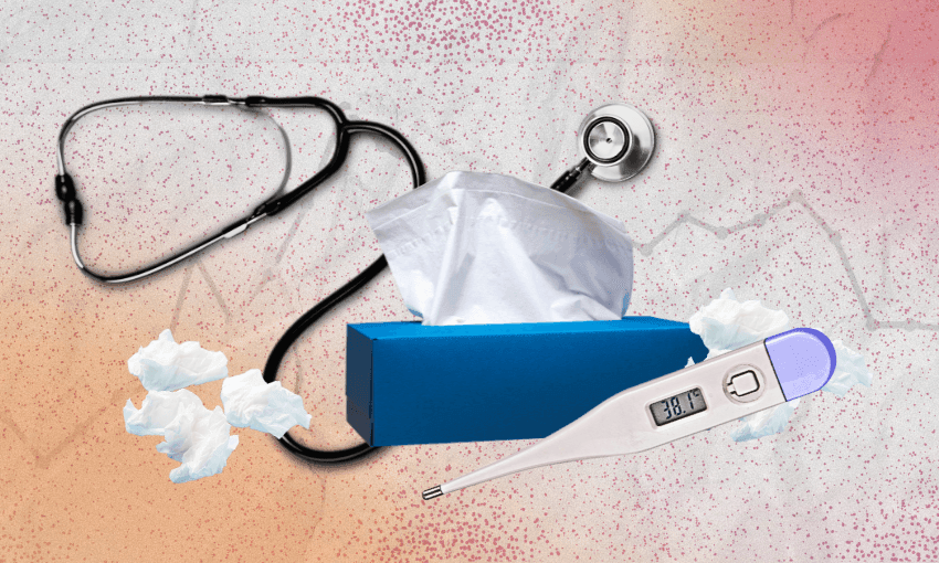 Flu cases are on the rise. (Image: Tina Tiller/The Spinoff)