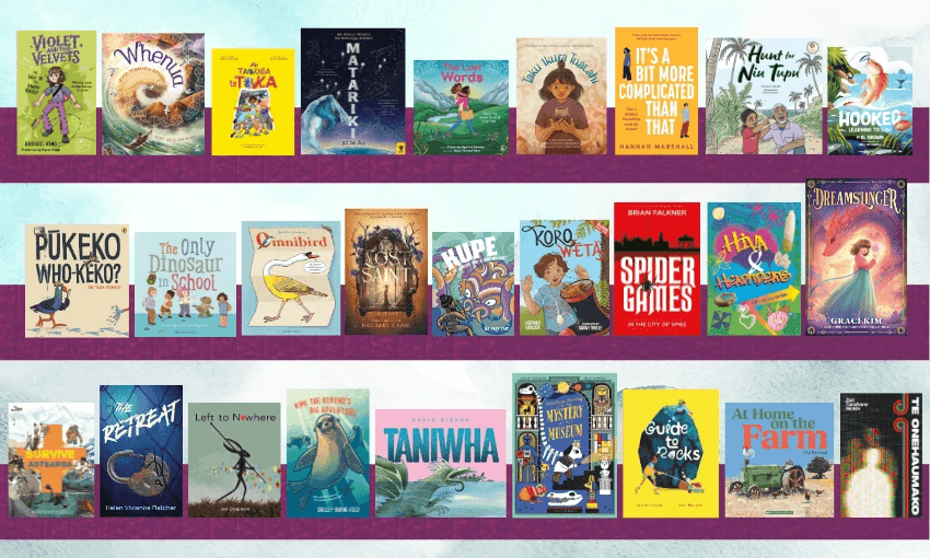 All of the books in the running for this year's book awards for children and young adults.