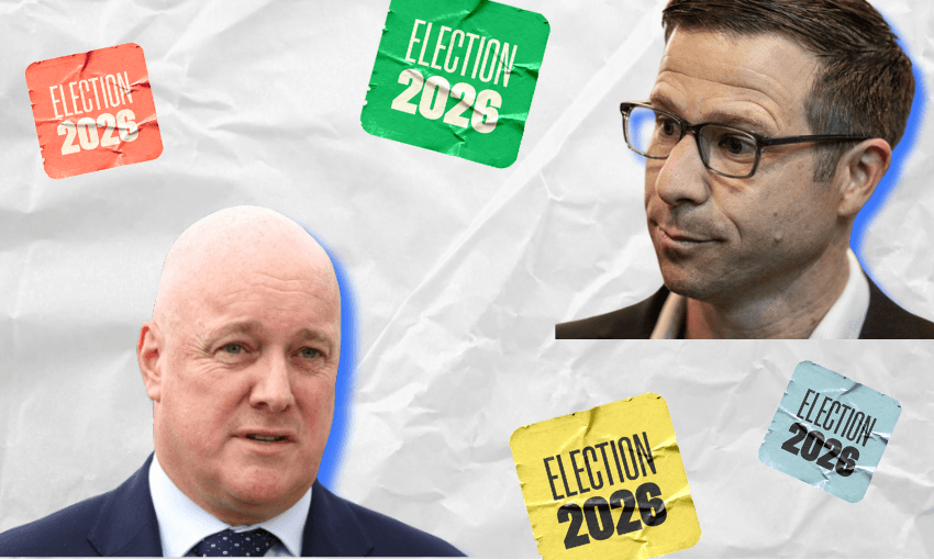Christopher Luxon and Chris Penk (Photos: Getty Images. Composite image: The Spinoff)