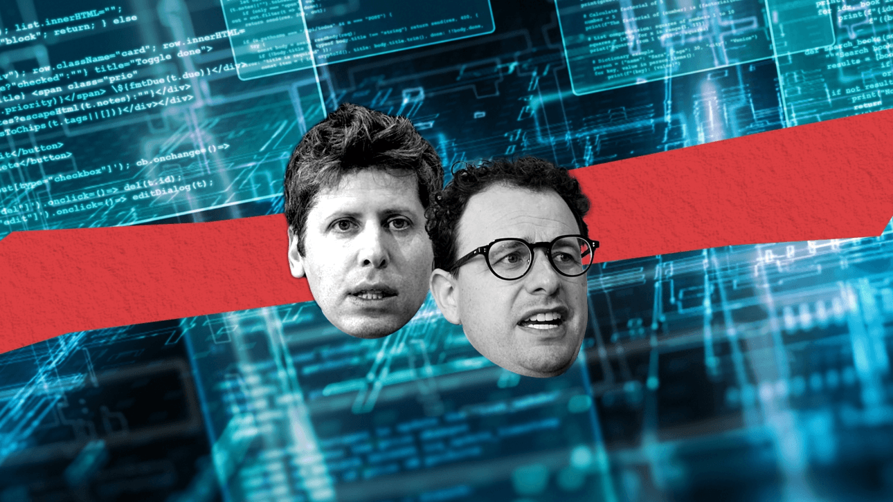 Sam Altman and Dario Amodei, masters of the AI universe, have called for a ‘slowdown’. (Image: Te Aihe Butler)
