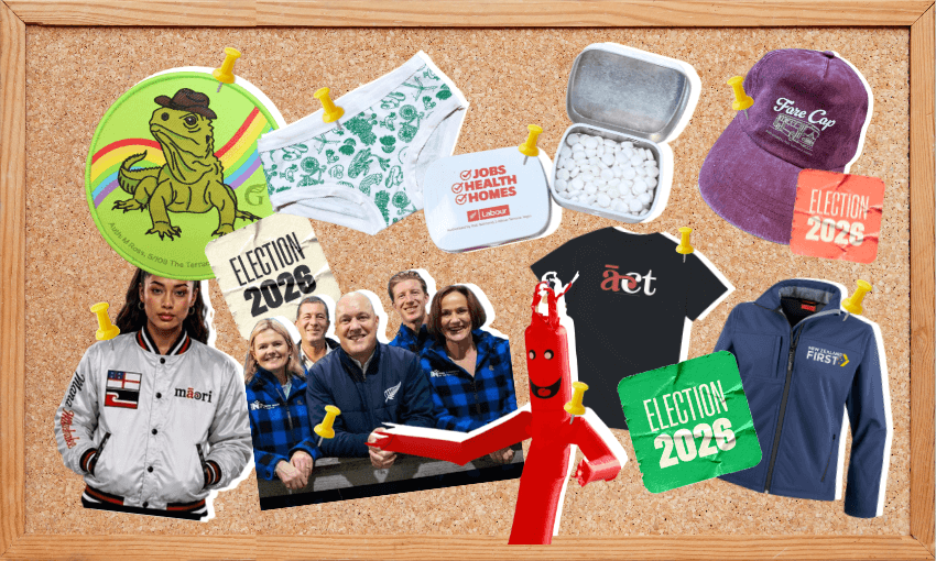 A range of political party merchandise