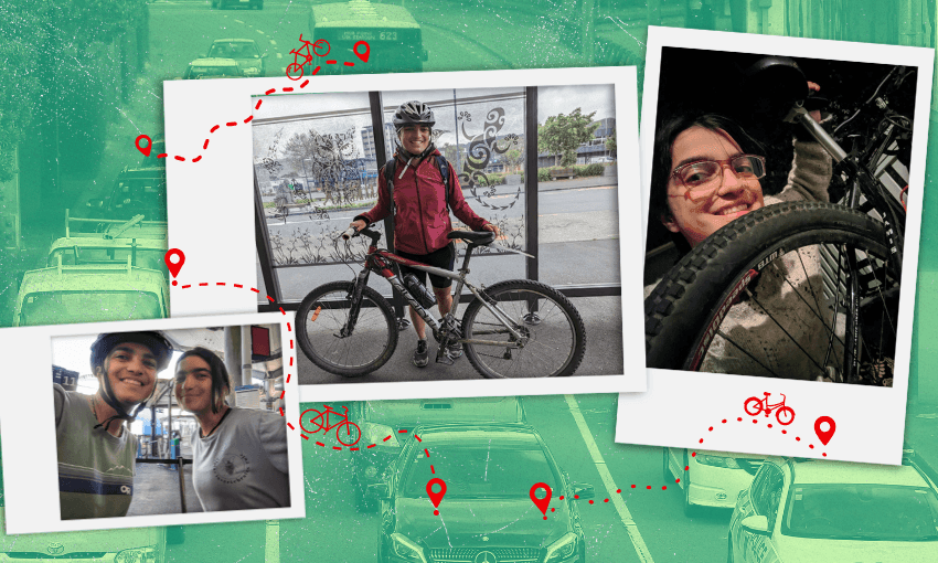 ‘My favourite way to move in the city’. The author and her beloved bike. (Image: Tina Tiller/Supplied) 

