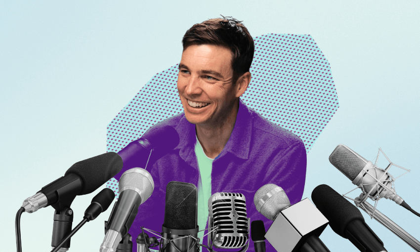 Jack Tame: time to make the Q guy the A guy. (Photo: Te Aihe Butler. Design: Emily Wong) 
