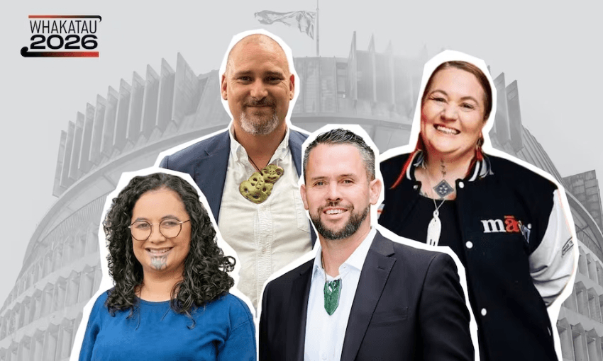 Te Tai Tonga candidates (L-R): Lisa Te Morenga, Mananui Ramsden, Tākuta Ferris, Lisa Marie Murch. 
