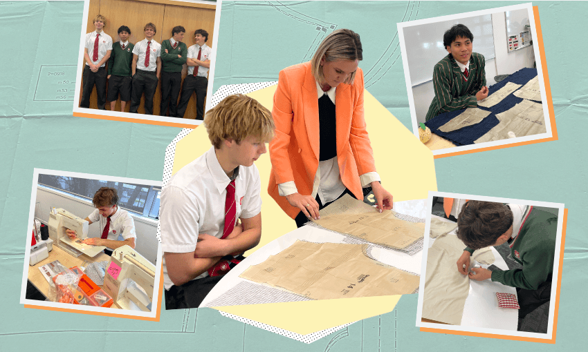 We meet the teenage boys with a wholesome hobby. (Composite image: Emily Wong. Photos: Emma Gleason/The Spinoff)