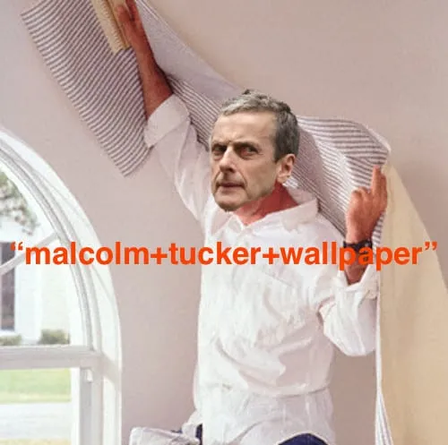 Man wallpapering his home