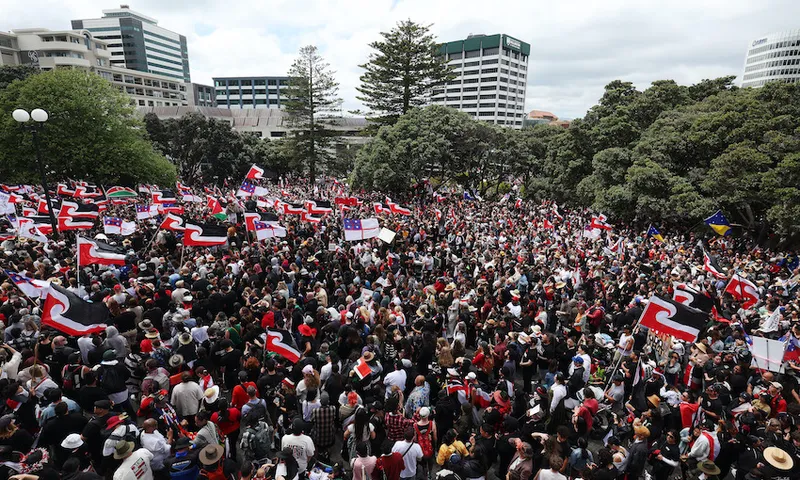 Hikoi In Opposition To The Treaty Principles Bill Arrives In Wellington