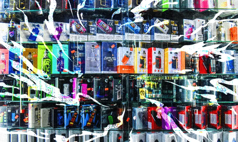 vape shops oftenuse colourful packaging and marketing which is shown in the picture