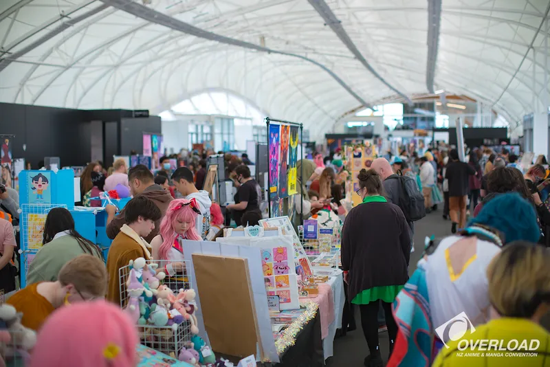 Overland in 2023 with many tables and stalls filled with anime merch