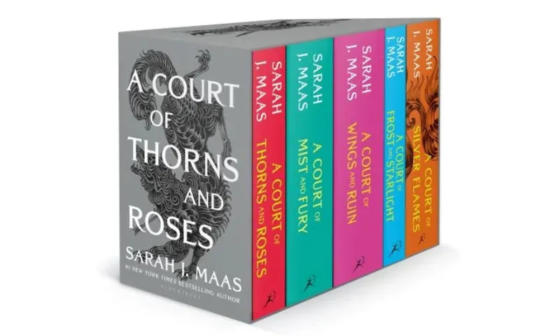 A box set of all of Sarah J. Maas' books in the Acotar series.