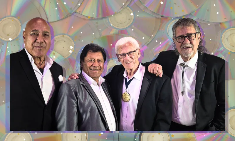 NZ highwaymen members Frankie Stevens, Dennis Marsh, Gray Bartlett and Brendan Dugan