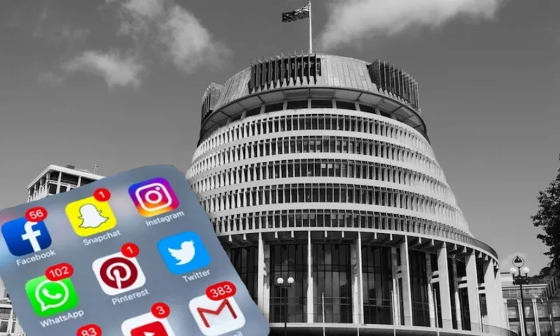A black and white image of the beehive in the background and a colour image of messaging apps on a phone with many notifications