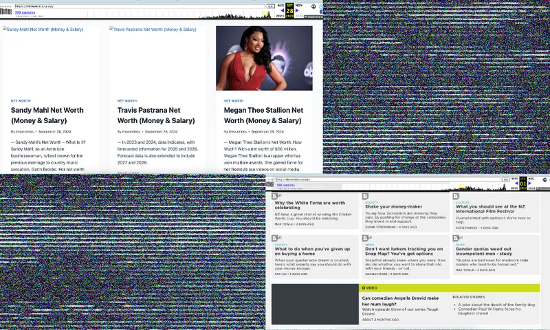 a textured background with a screenshot of an SEO bait website and a functioning wireless website
