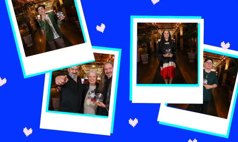 A collage of the Taite Music Prize winners.