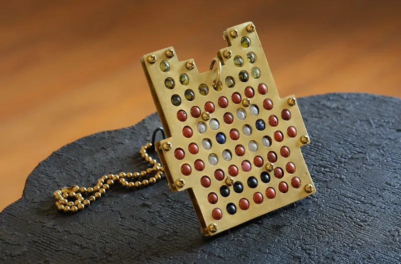 strange contemporary brooch