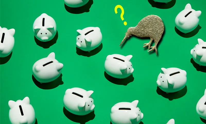 Kiwisaver saving piggybank