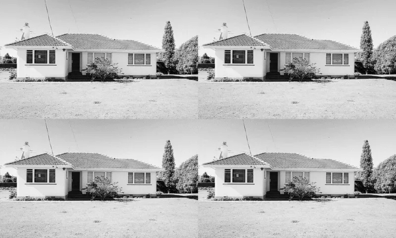 grid of houses with 'for rent' signs popping up over them