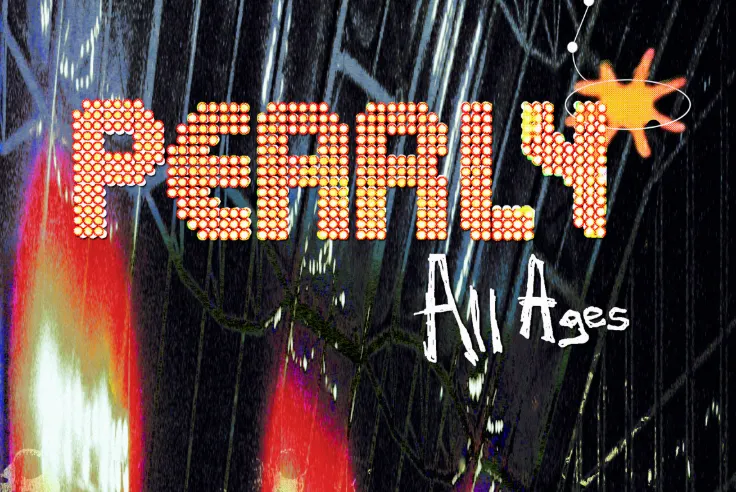 design saying PEARLY in a disco font