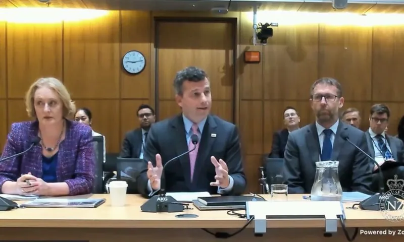 David Seymour speaks on Vote Regulation in select committee room 2 in Bowen House.
