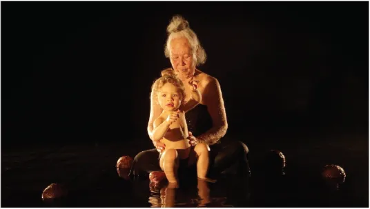 woman holding a baby
