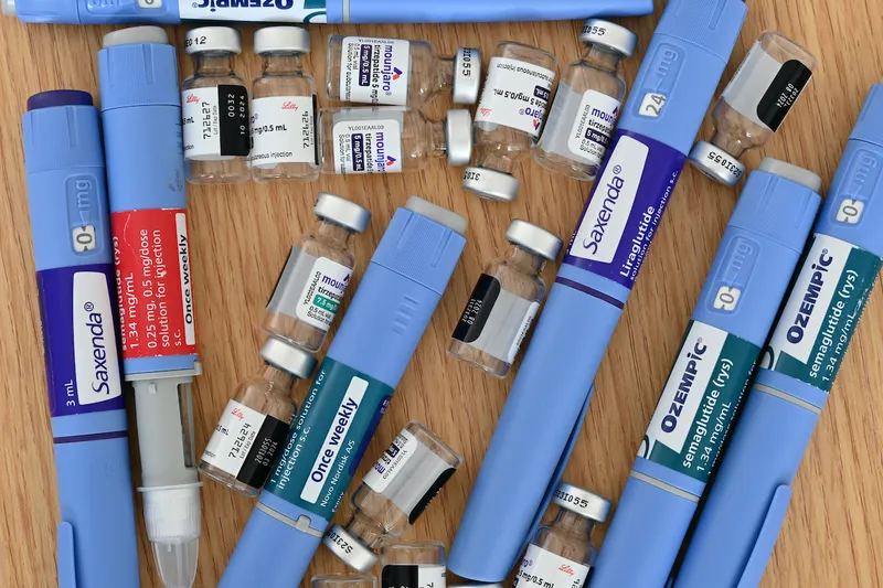 Assortment of weight loss and diabetic drugs on the table