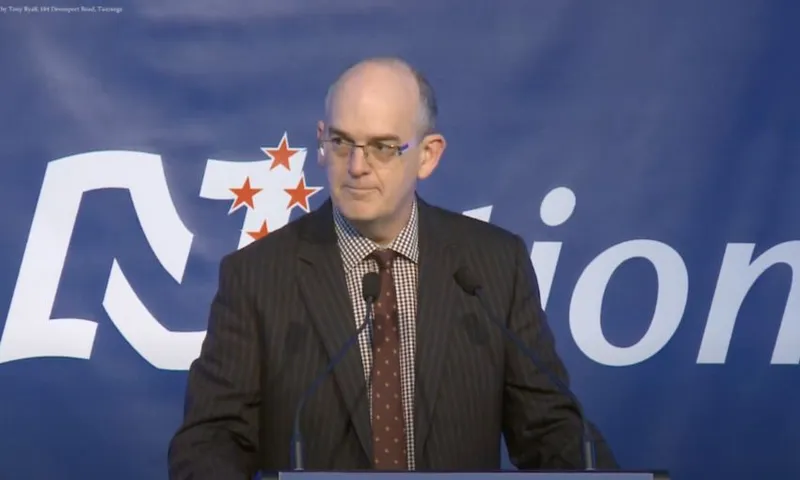 Tony Ryall makes a statement at the National Party 2013 conference.