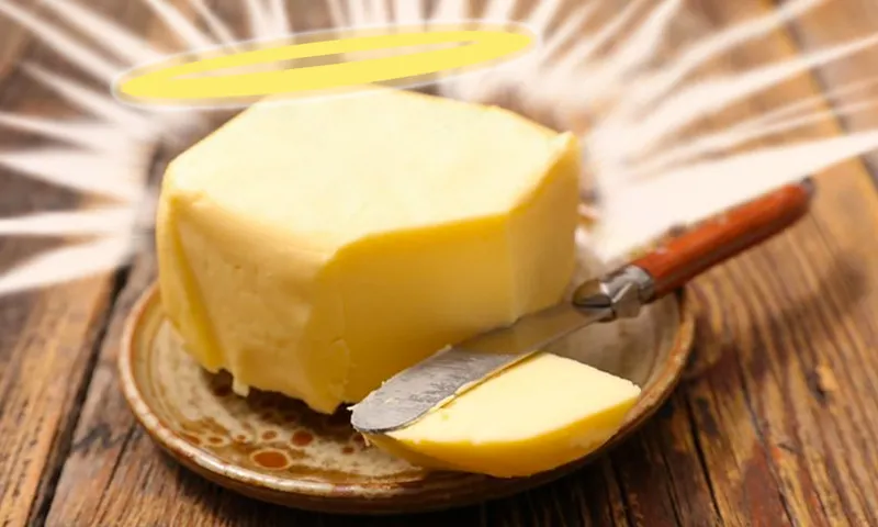 Butter with light bouncing off it
