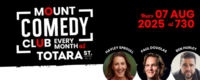 A poster for the Mount Comedy Club.