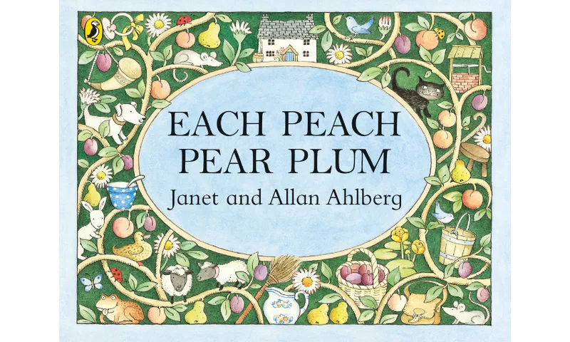 The cover of Each Peach Pear Plum by Allan and Janet Ahlberg.