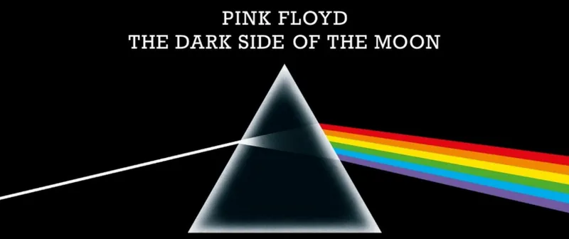 A promotional image for an event playing Pink Floyd's the Dark Side of the Moon album.