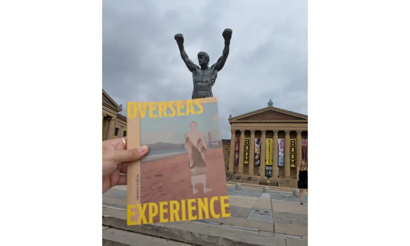 Taking my pukapuka for a jaunt up the "Rocky Steps", Philadelphia - 1