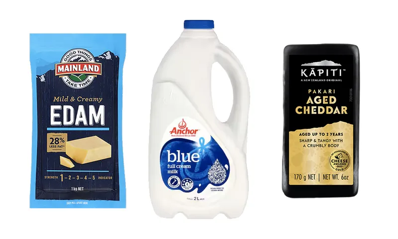 Dairy products from Mainland, Anchor, Kapiti