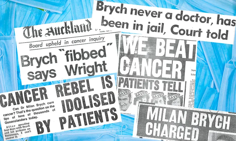 an assortment of headlines relating to a controversial doctor offering cancer treatments to terminal patients