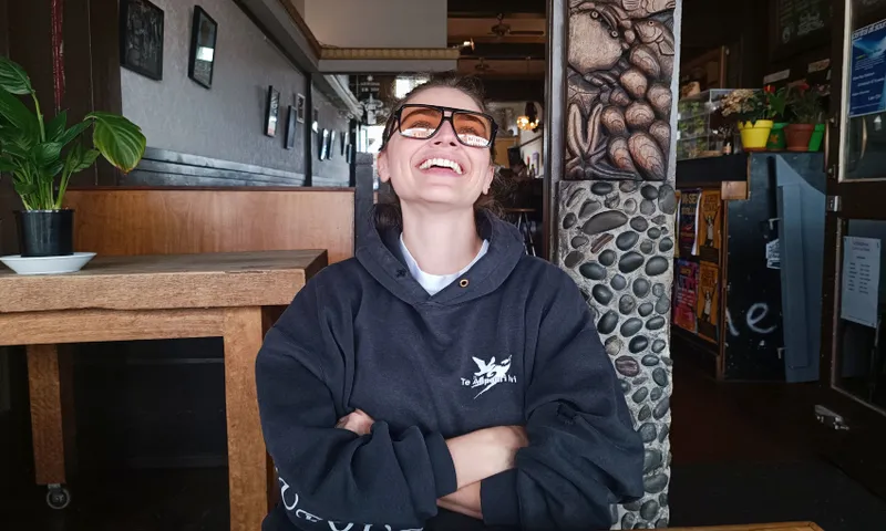 Chlöe Swarbrick on Karangahape Road.